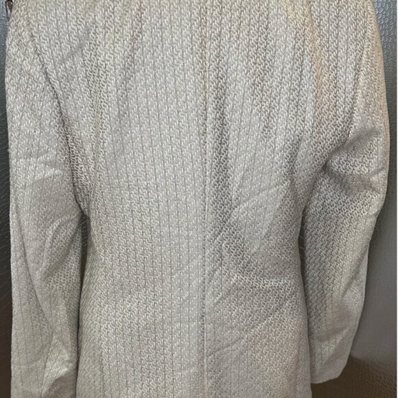 Zanella Women Basketweave Blazer Size 8 Champagne Color - Picture 3 of 9